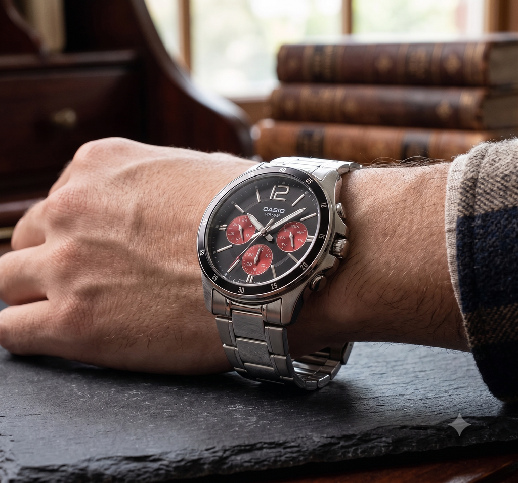 Reloj Casio Chrono Black Steel