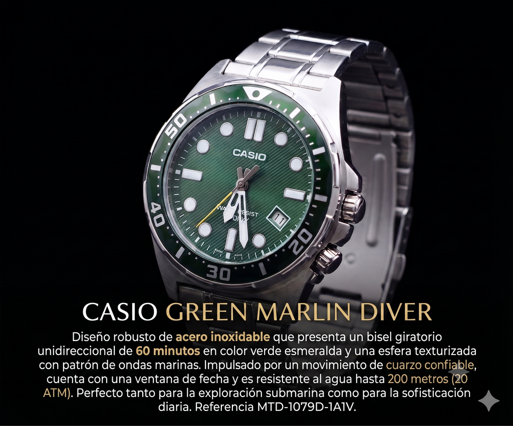 Reloj Casio Driver Style - Verde