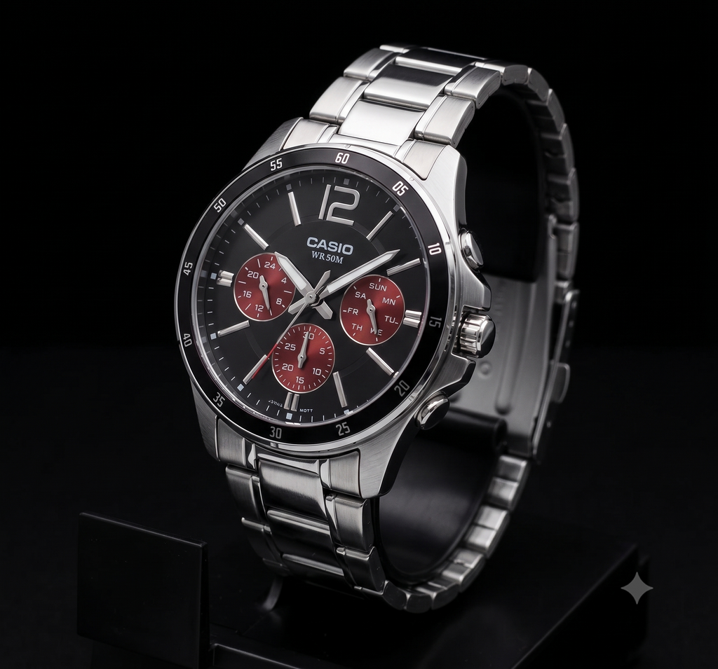Reloj Casio Chrono Black Steel