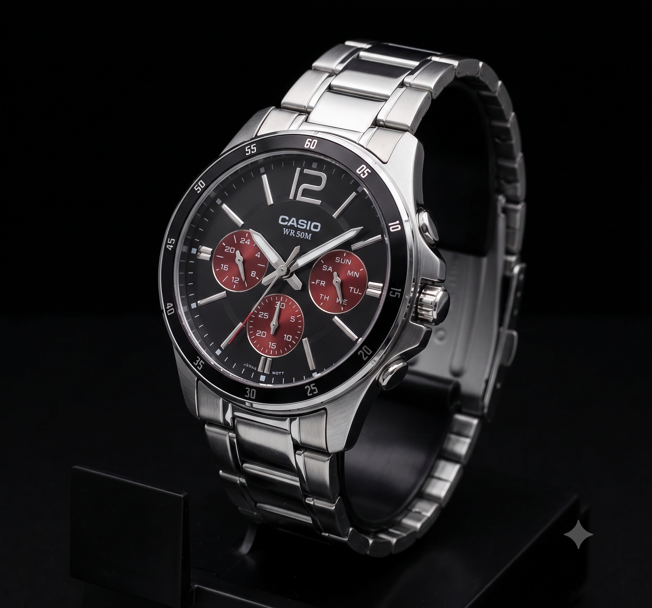 Reloj Casio Chrono Black Steel