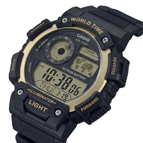 Reloj Casio World Time - Digital Negro