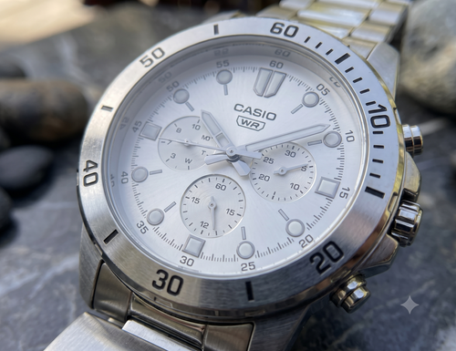 Reloj Casio - Chrono Steel White Edition